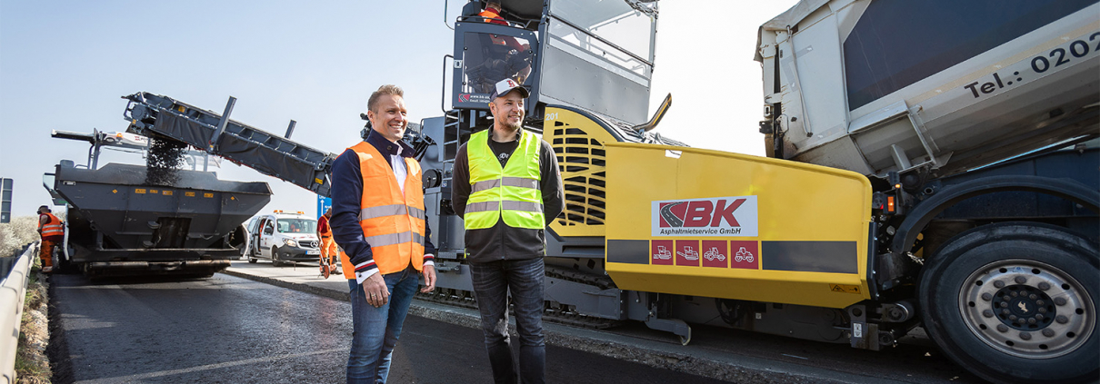 Straßenbaumaschinen als Beispiel für die Finanzierung eines Baumaschinen-Mietparks